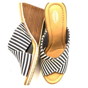 Blue/White Striped Wedges